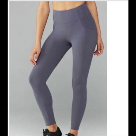 REI Pants - REI gray pocket high rise waist leggings L